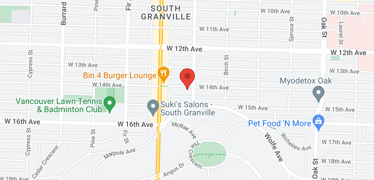 map of 304 1412 W 14TH AVENUE